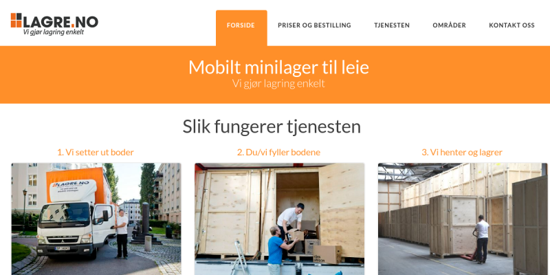 Lagre.no website screenshot